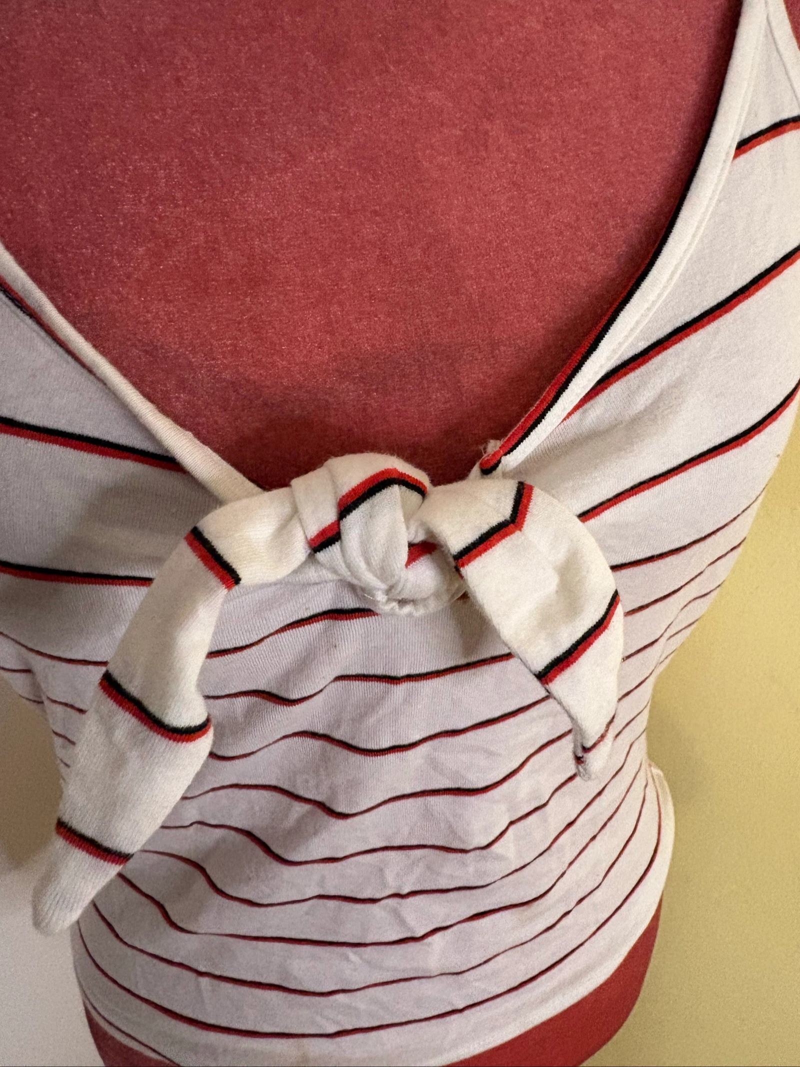 Top de tirantes a rayas con nudo frontal – photo 5